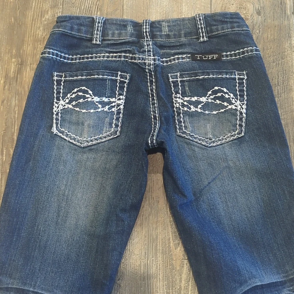 COWGIRL TUFF "Edgy" bootcut med wash rodeo jeans Style #JEDGYJ sz 26x33L EUC - Picture 12 of 16